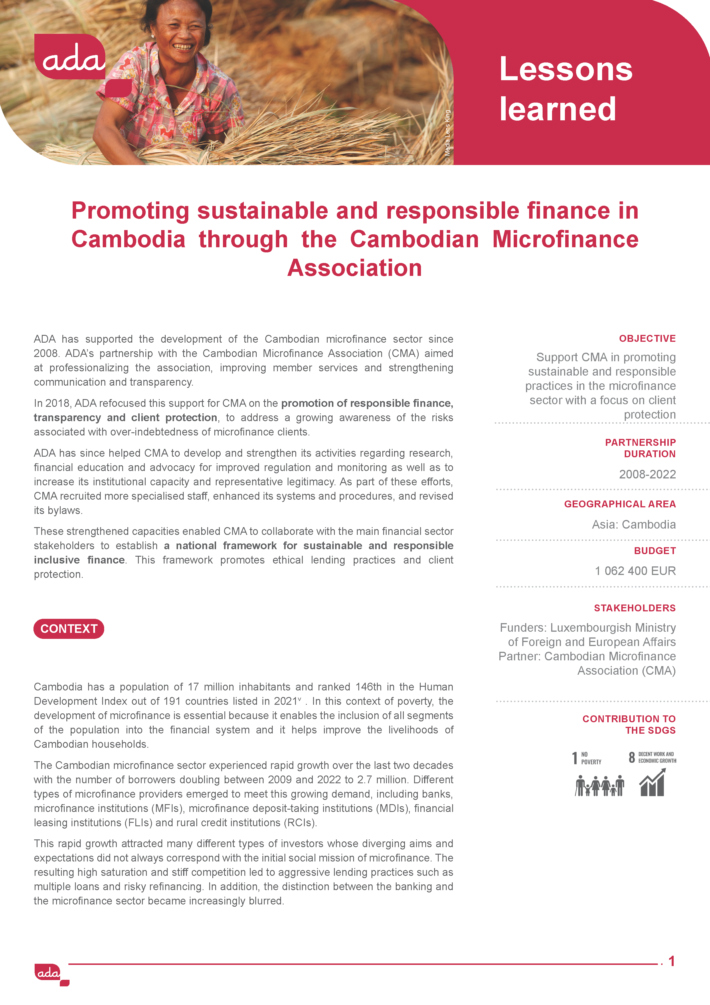 Promoting Sustainable And Responsible Finance In Cambodia Through The ...